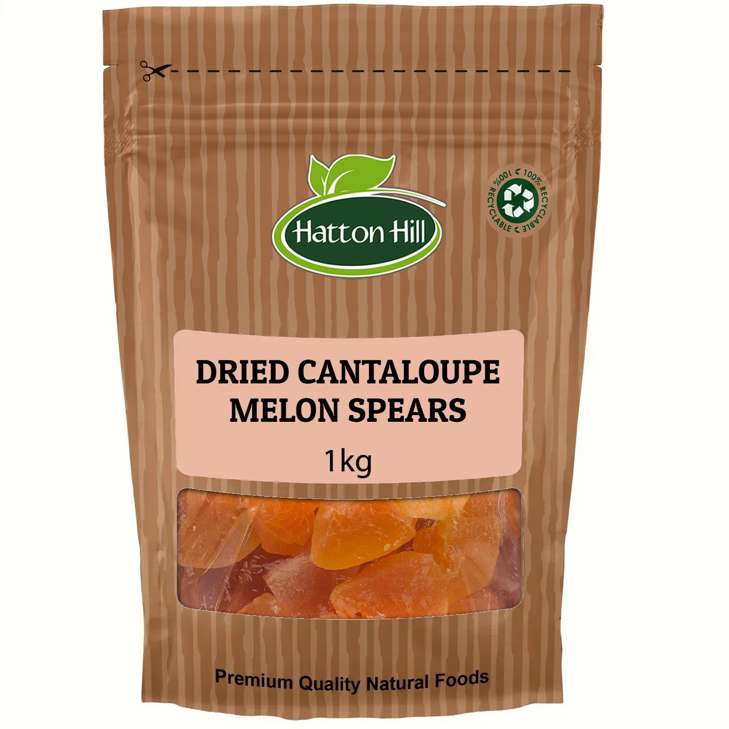 Dried Cantaloupe Melon Spears (Sweetened)