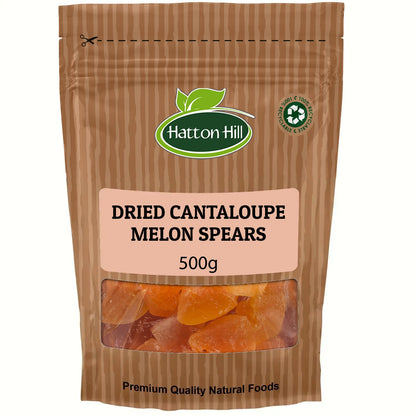 Dried Cantaloupe Melon Spears (Sweetened)